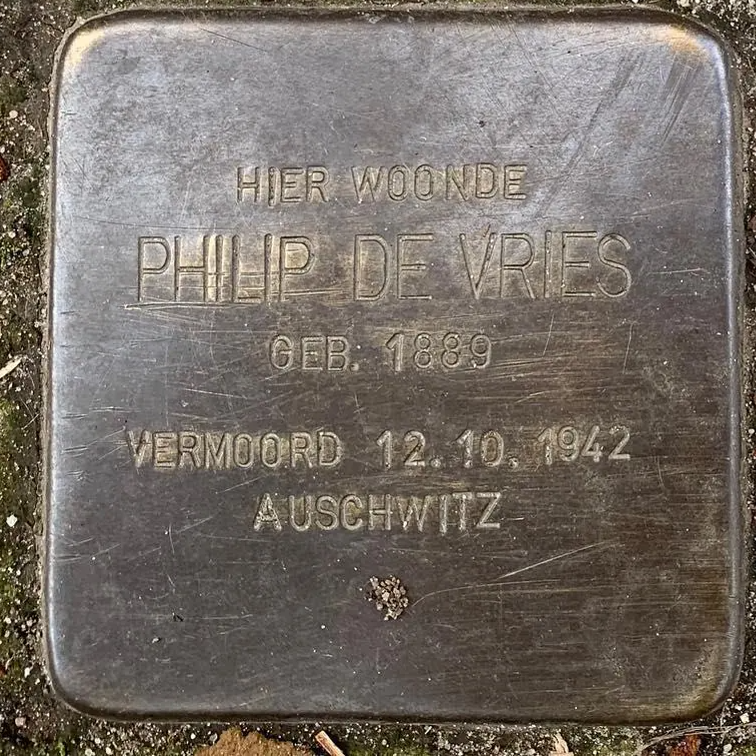 Struikelsteen voor Philip de Vries