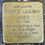 Struikelsteen voor Grietje Haalman-Minco