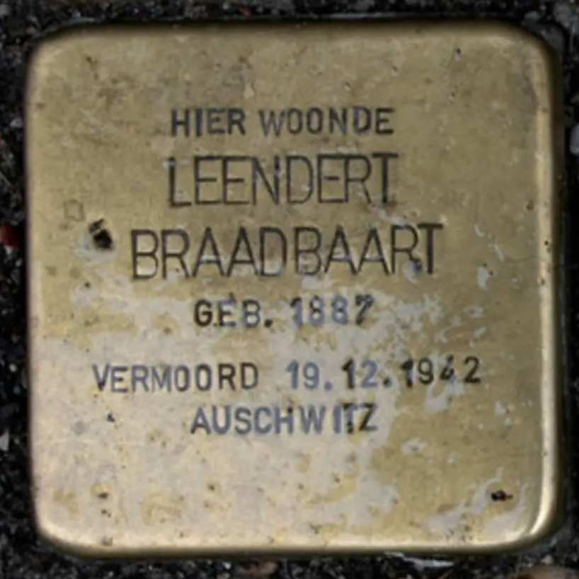 Struikelsteen voor Leendert Braadbaart