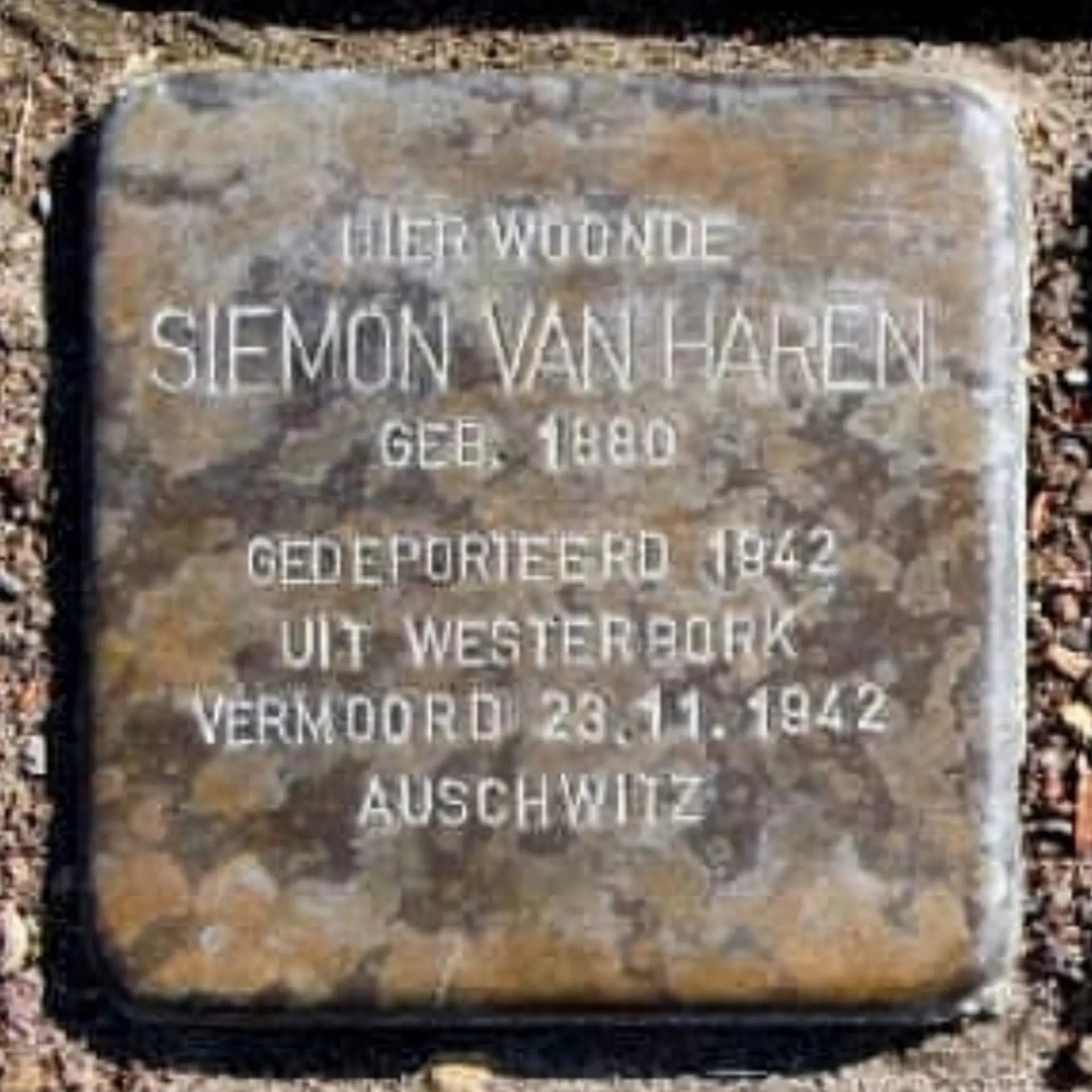 Struikelsteen voor Siemon van Haren