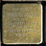 Struikelsteen voor Elisabeth van Dijk