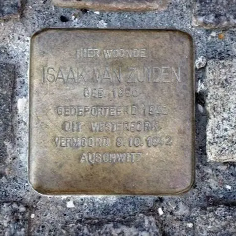 Struikelsteen voor Isaak van Zuiden