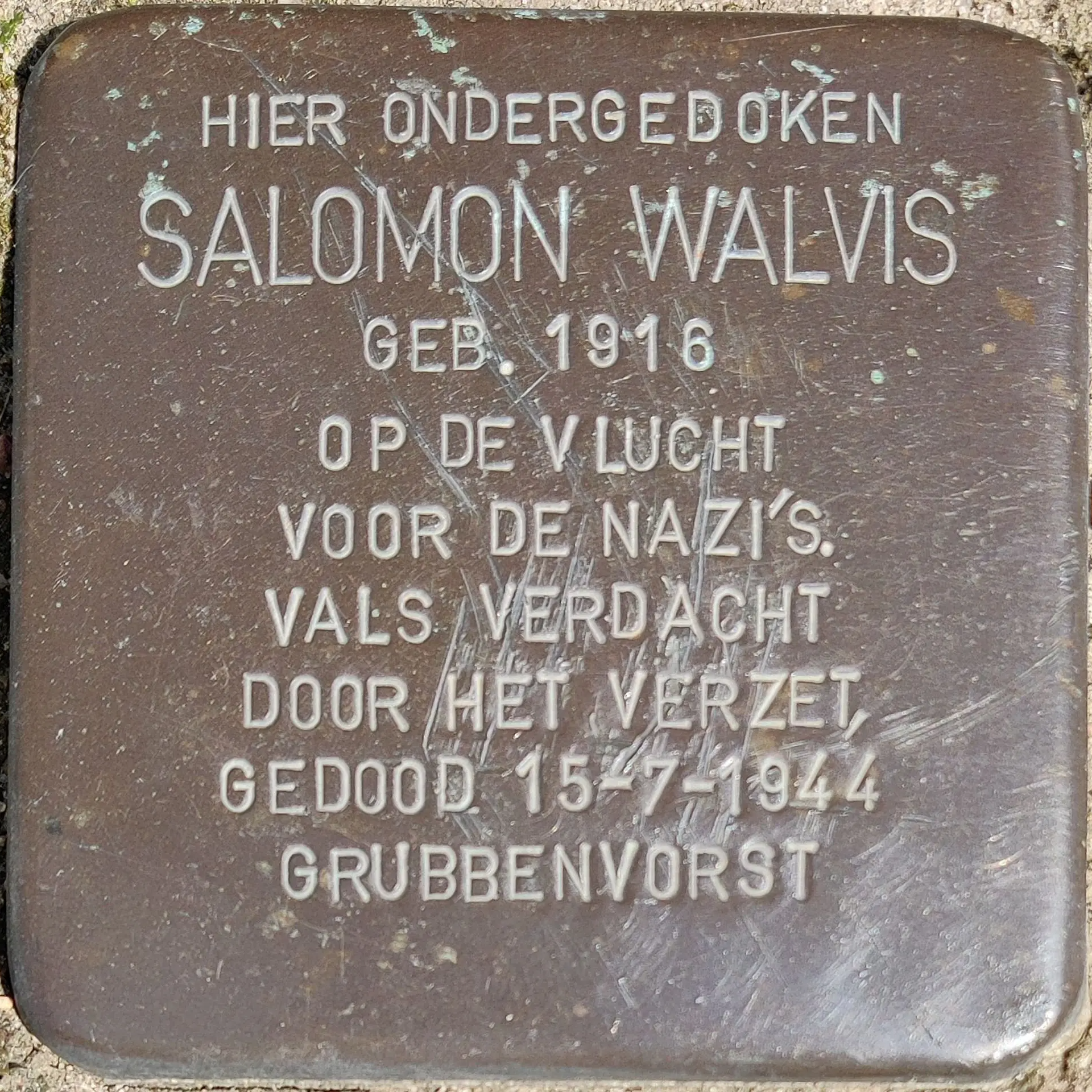 Struikelsteen voor Salomon Walvis