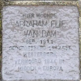 Struikelsteen voor Abraham Elie van Dam