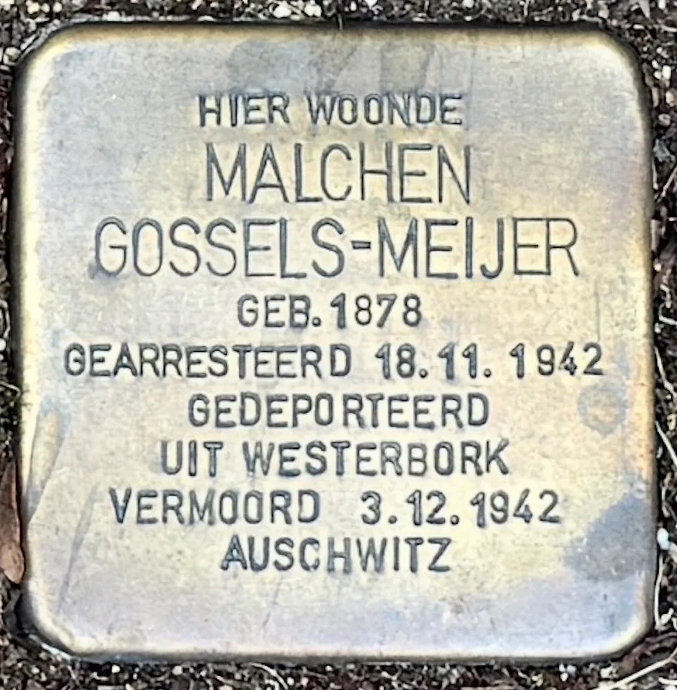Struikelsteen voor Malchen Salomon Gossels-Meijer