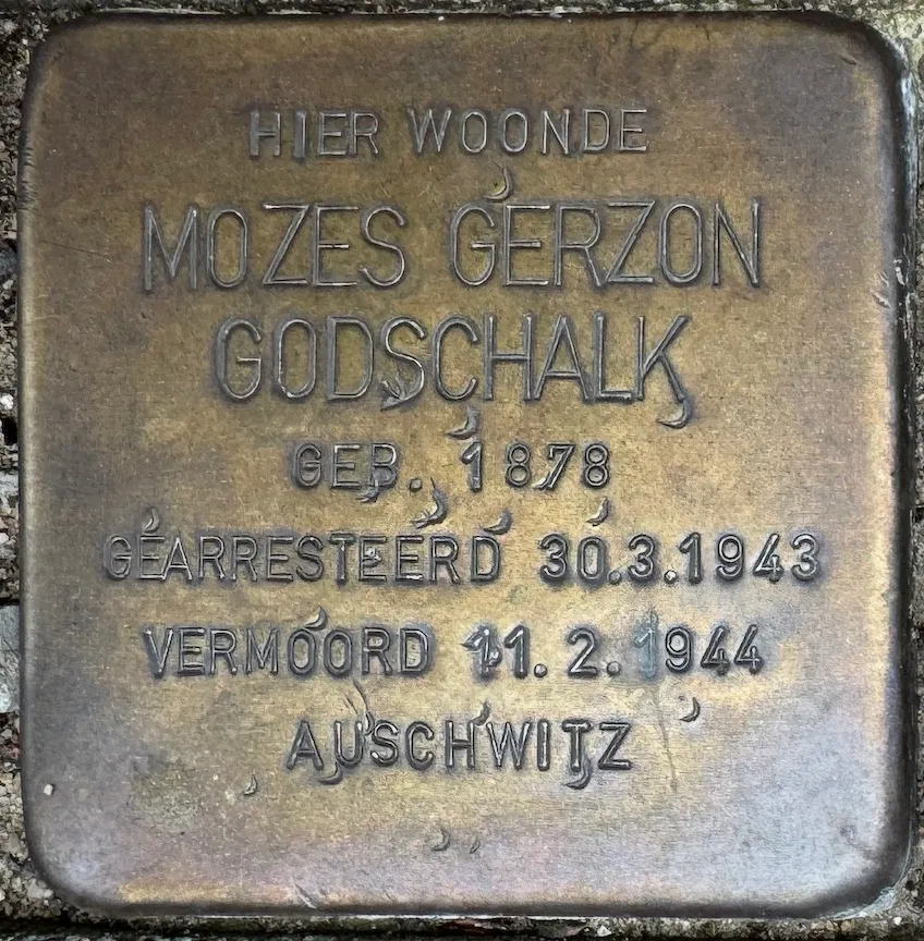 Struikelsteen voor Mozes Gerson Godschalk