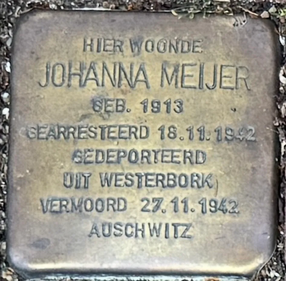 Struikelsteen voor Johanna Meijer