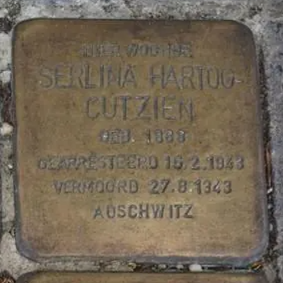 Struikelsteen voor Serlina Hartog-Cutzien