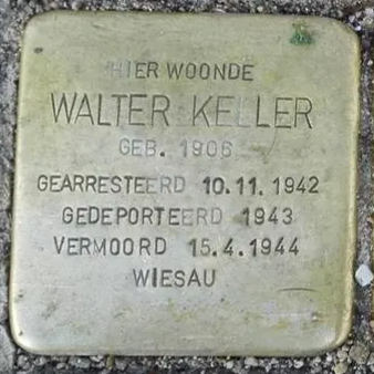 Struikelsteen voor Walter Keller