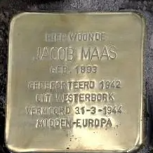 Struikelsteen voor Jacob Maas