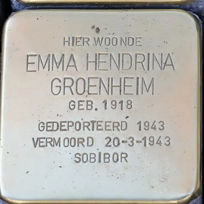 Struikelsteen voor Emma Hendrina Groenhijm