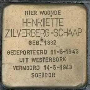 Struikelsteen voor Henriette Zilverberg-Schaap