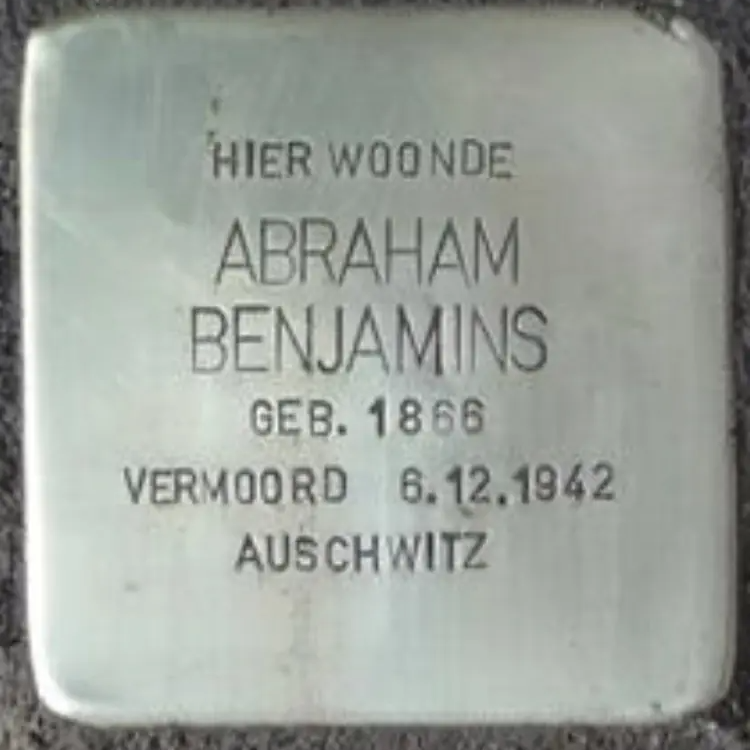 Struikelsteen voor Abraham Benjamins