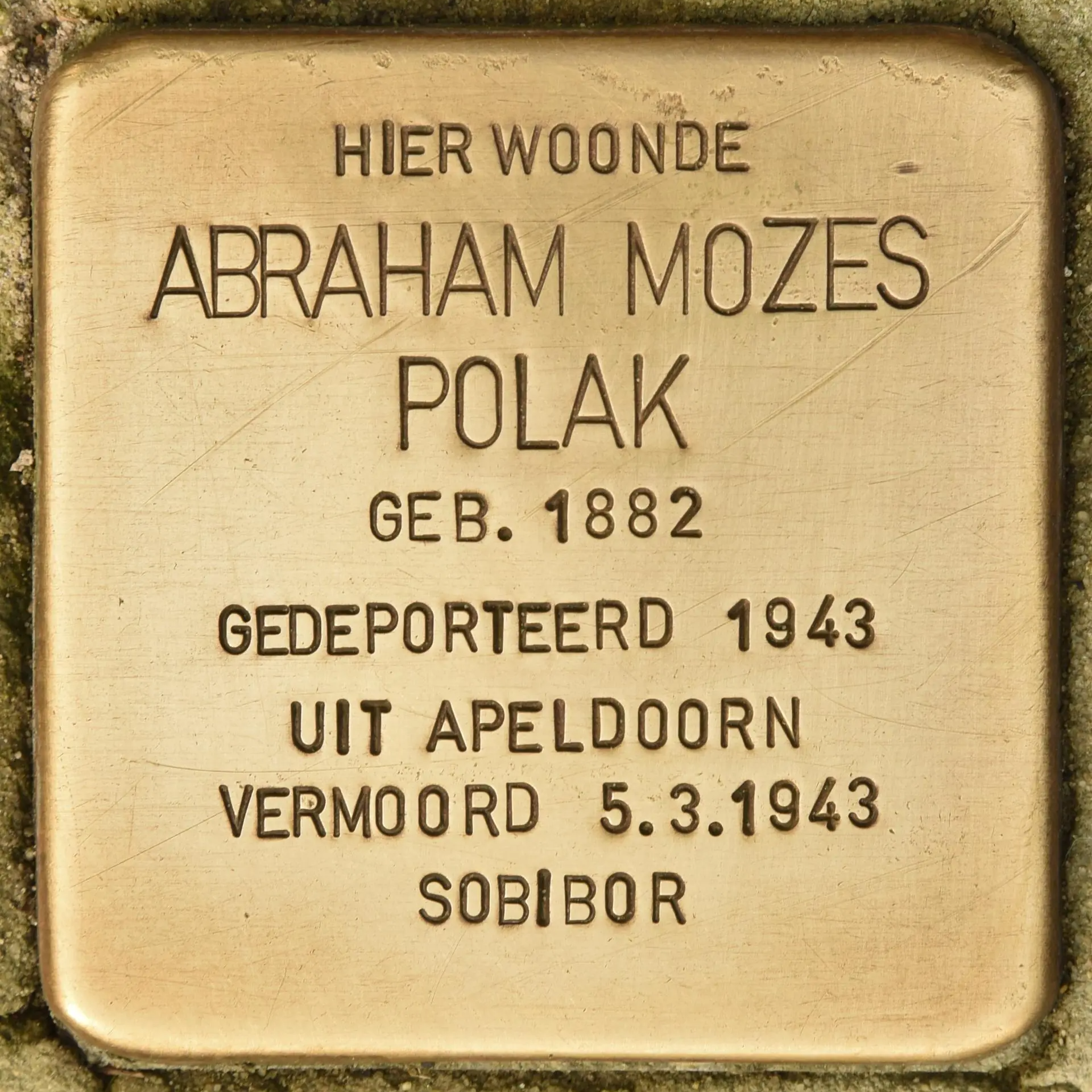 Struikelsteen voor Abraham Mozes Polak