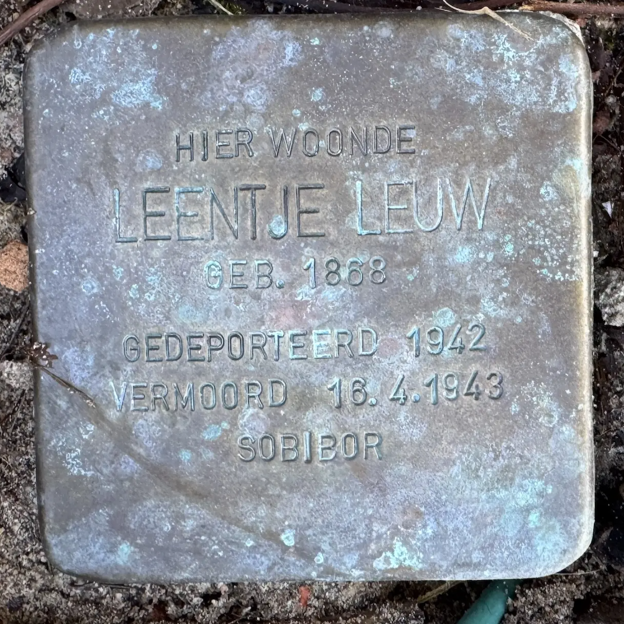 Struikelsteen voor Leentje Leuw