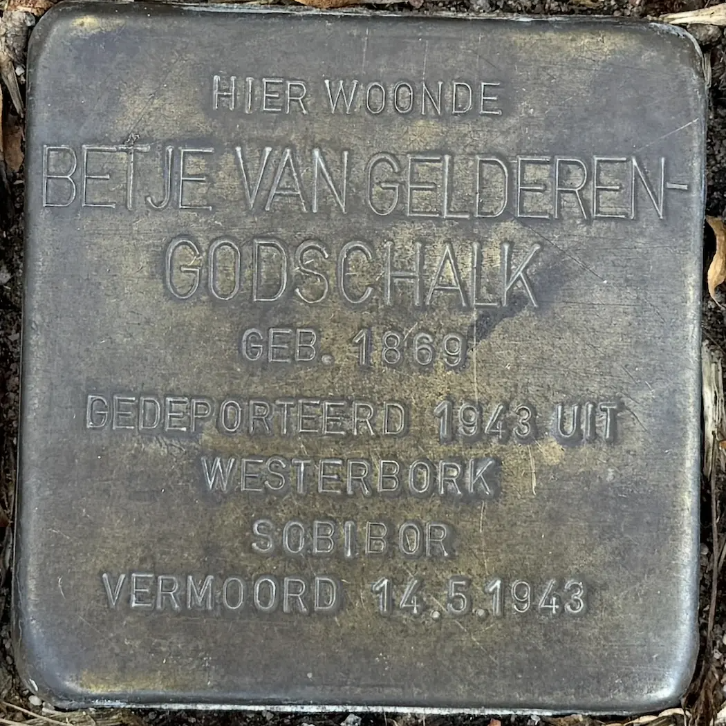Struikelsteen voor Betje van Gelderen-Godschalk