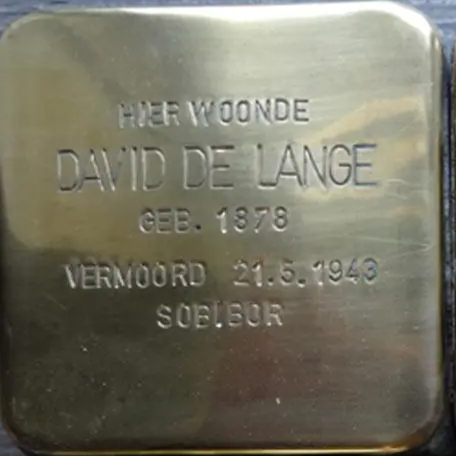 Struikelsteen voor David de Lange