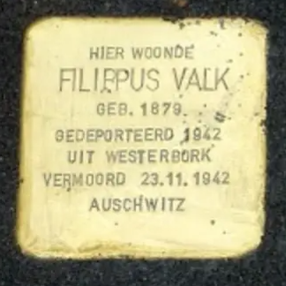 Struikelsteen voor Filippus Valk