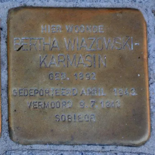 Struikelsteen voor Bertha Wiazowski-Karmasin
