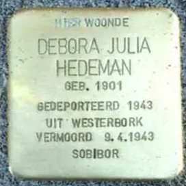 Struikelsteen voor Debora Julia Hedeman