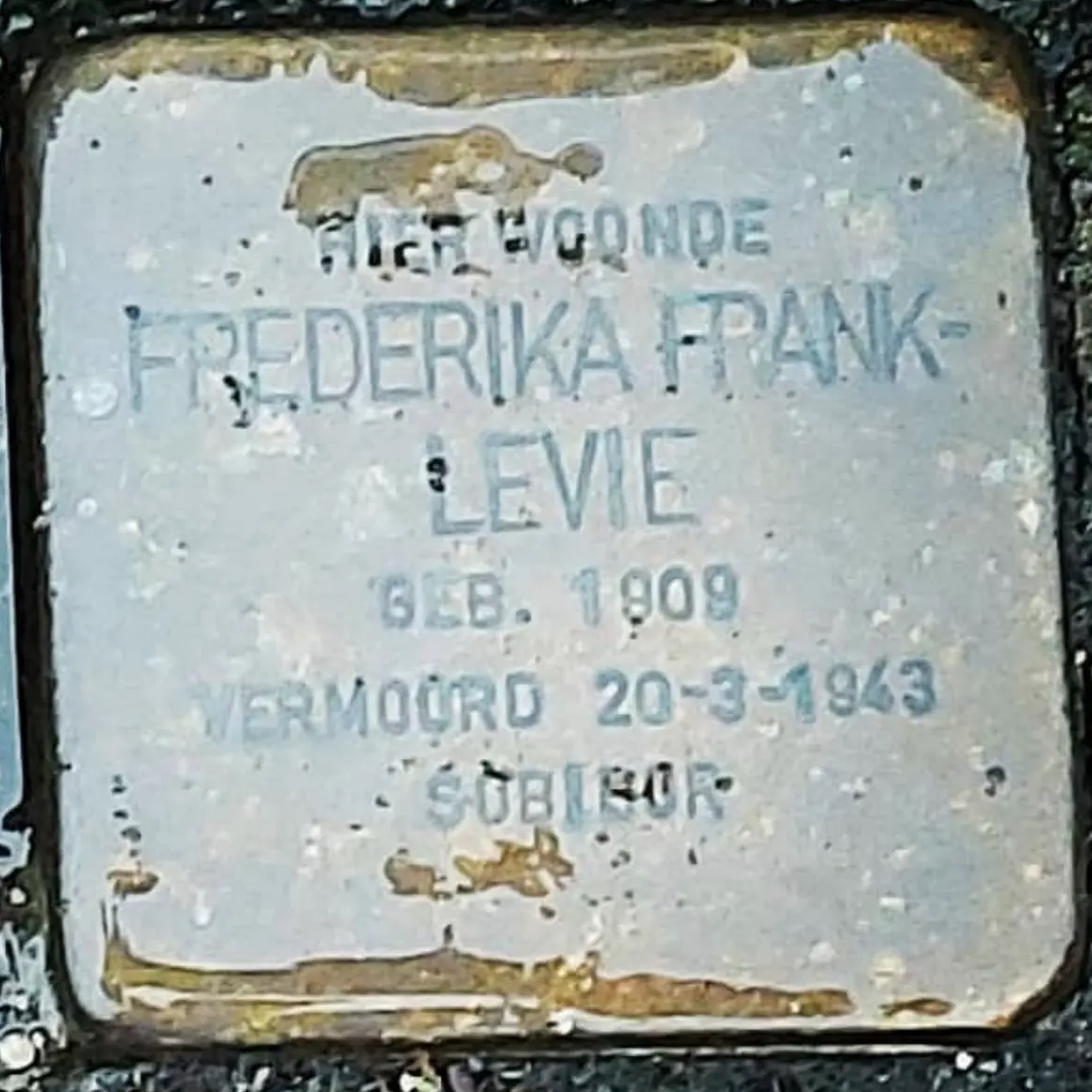 Struikelsteen voor Frederika Frank-Levie