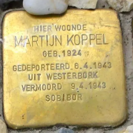 Struikelsteen voor Martijn Koppel