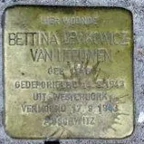 Struikelsteen voor Bettina Lewkowicz-van Leeuwen