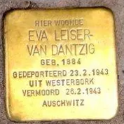Struikelsteen voor Eva Leiser-van Dantzig