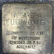 Struikelsteen voor Margaretha de Leeuw-Gompers