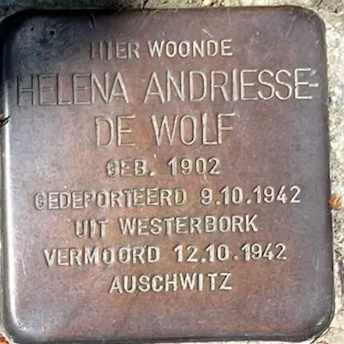 Struikelsteen voor Helena Andriesse-de Wolff