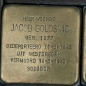Struikelsteen voor Jacob Goldsmid