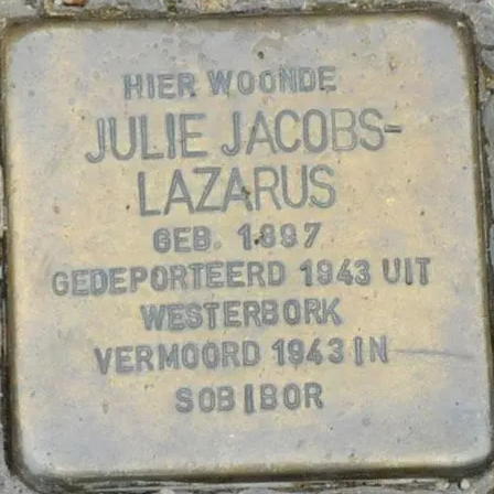 Struikelsteen voor Julie Jakobs-Lazarus