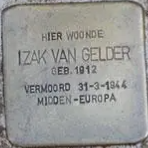 Struikelsteen voor Izak van Gelder