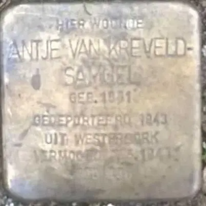 Struikelsteen voor Antje van Kreveld-Samuel
