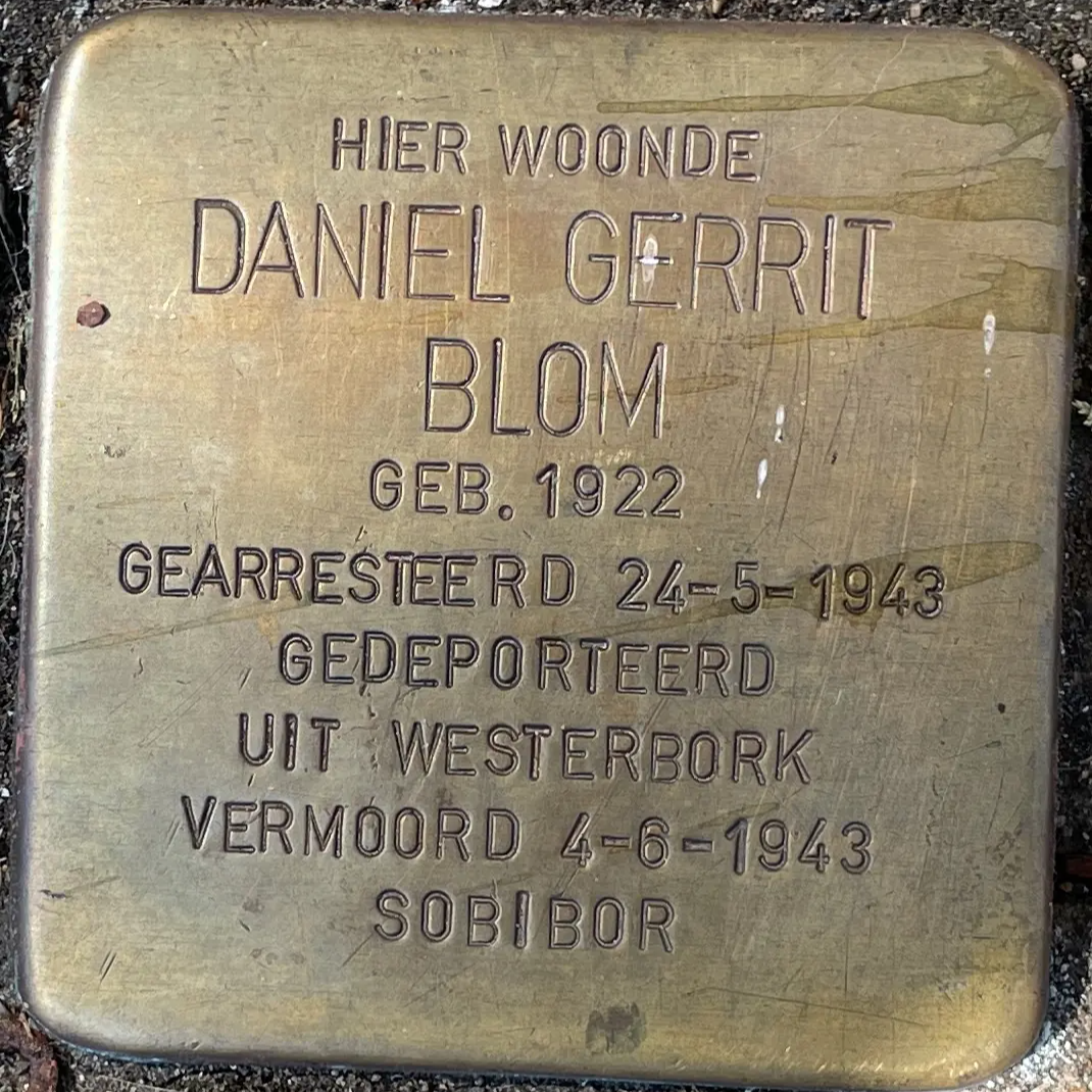 Struikelsteen voor Daniel Gerrit Blom