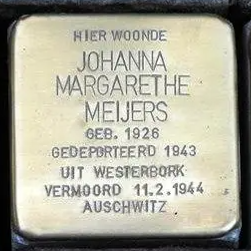 Struikelsteen voor Johanna Margarethe Meijer