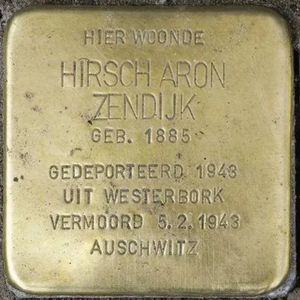 Struikelsteen voor Hirsch Aron Zendijk