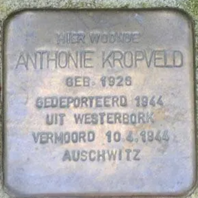 Struikelsteen voor Anthonie Kropveld