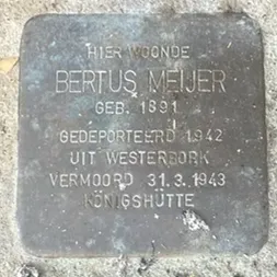 Struikelsteen voor Bertus Meijer