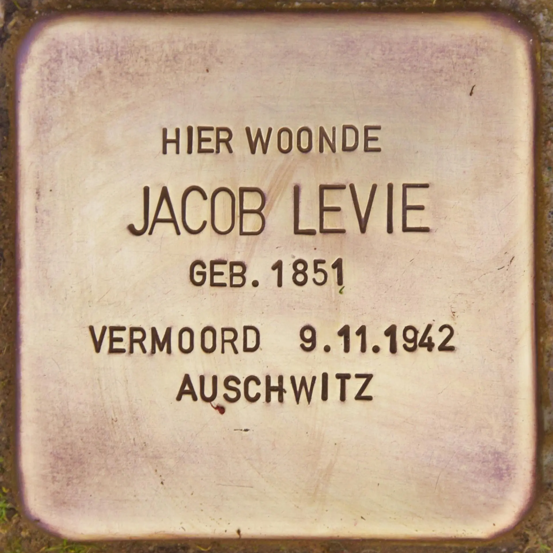 Struikelsteen voor Jacob Levie