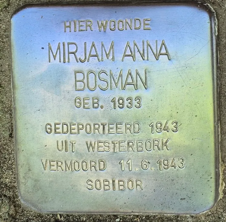 Struikelsteen voor Mirjam Anna Bosman