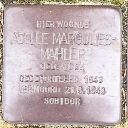 Struikelsteen voor Adela Margulies-Mahler