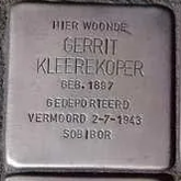 Struikelsteen voor Gerrit Kleerekoper