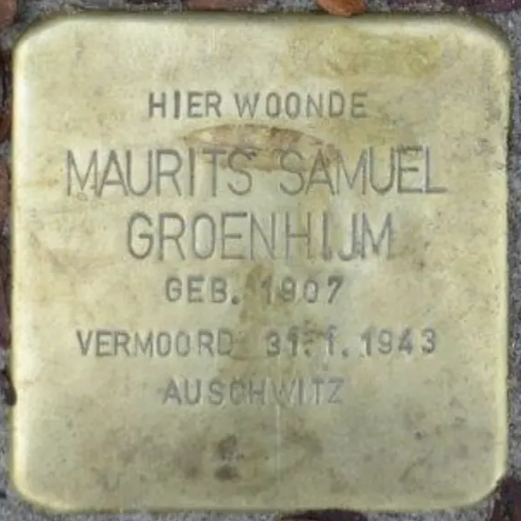 Struikelsteen voor Maurits Samuel Groenhijm