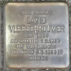 Struikelsteen voor David Vleeschhouwer