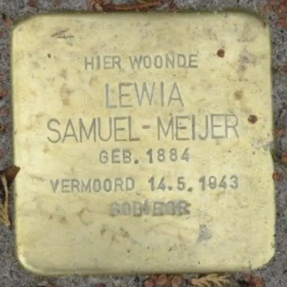 Struikelsteen voor Lewia Samuel-Meijer