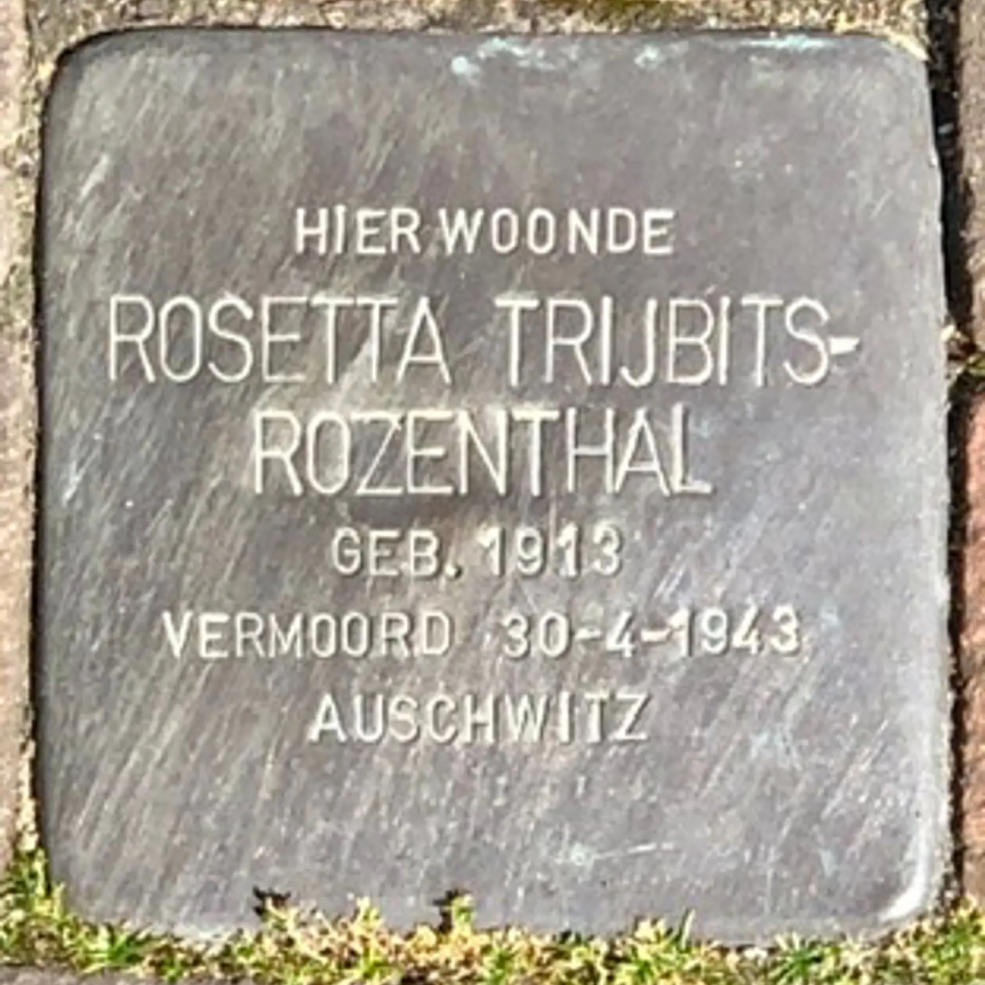 Struikelsteen voor Rosetta Trijbits-Rozenthal