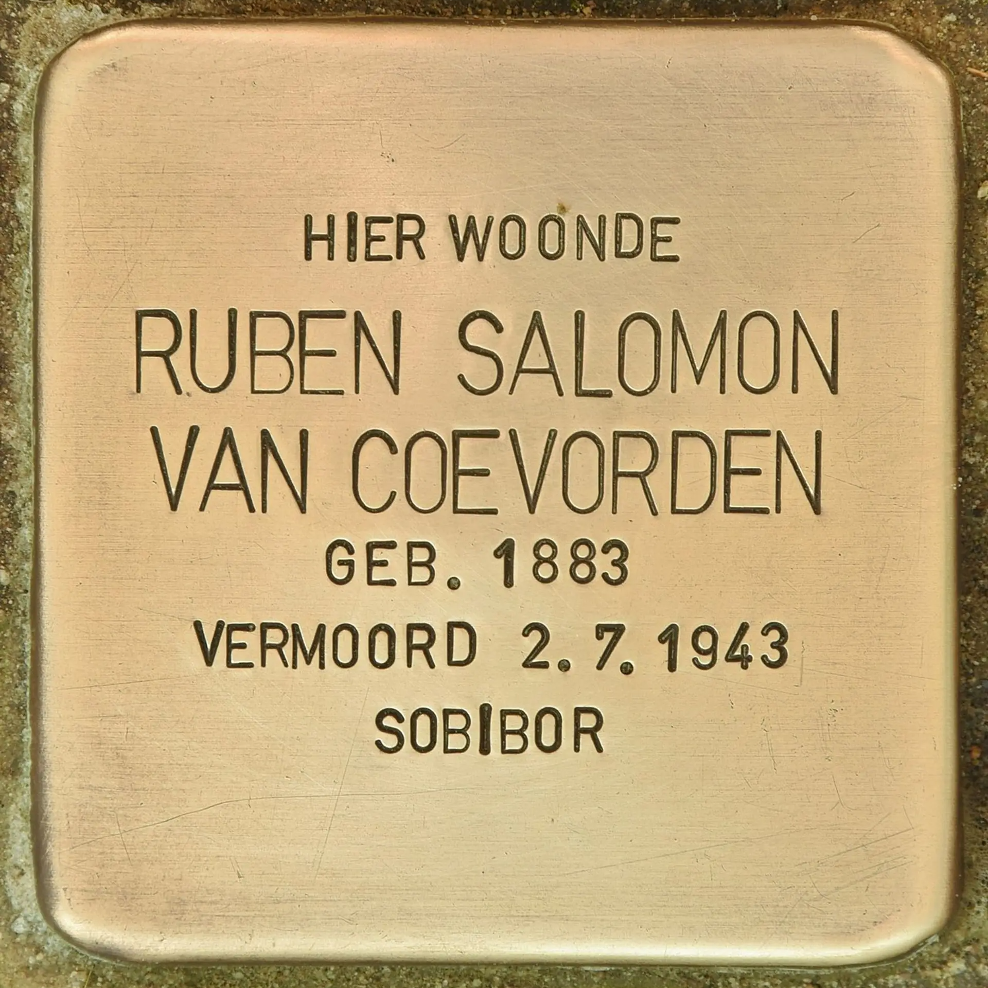 Struikelsteen voor Ruben Salomon van Coevorden