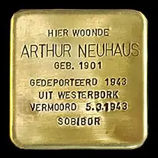 Struikelsteen voor Arthur Neuhaus
