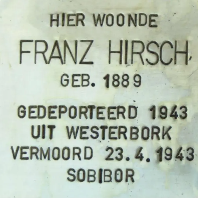 Struikelsteen voor Franz Hirsch